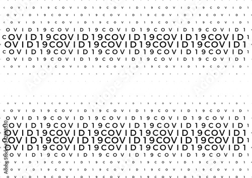 Coronavirus background halftone. Modern vector illustration. Covid-19 outbreak concept. Monochrome black and white geometric pattern. Graphic design geometric shape. Banner background.
