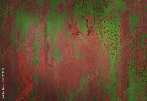 Texture with covered paint. Background with rust