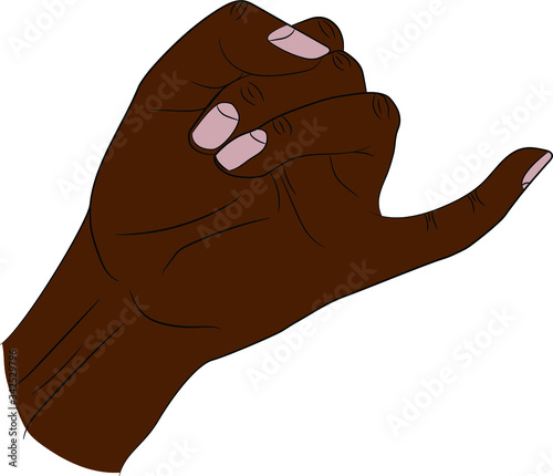 Isolated little finger of human hand raised up in gesture of promise