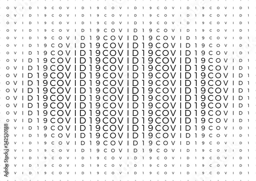 Coronavirus background halftone. Modern vector illustration. Covid-19 outbreak concept. Monochrome black and white geometric pattern.