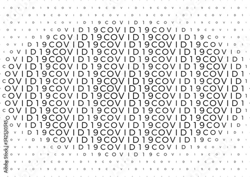 Coronavirus background halftone. Modern vector illustration. Covid-19 outbreak concept. Monochrome black and white geometric pattern.