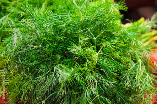 Dill is sold in the market