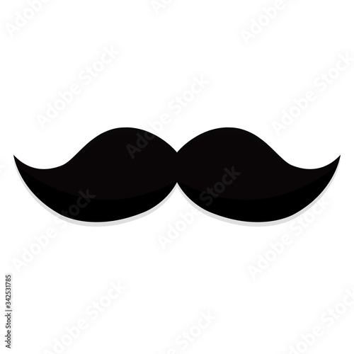 Isolated mustache icon