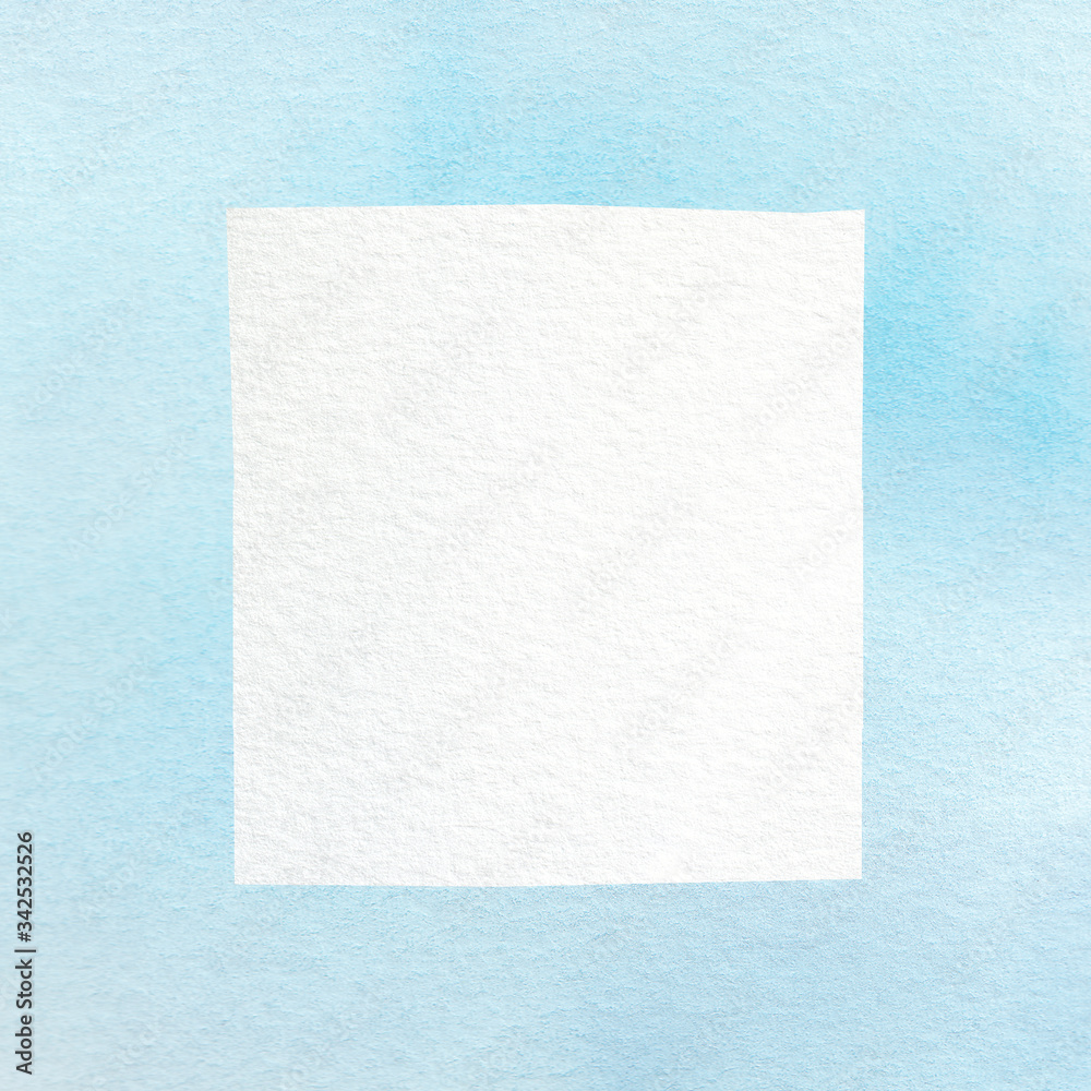 frame with white blank paper and blue texture on background frame with white blank paper and blue texture on background