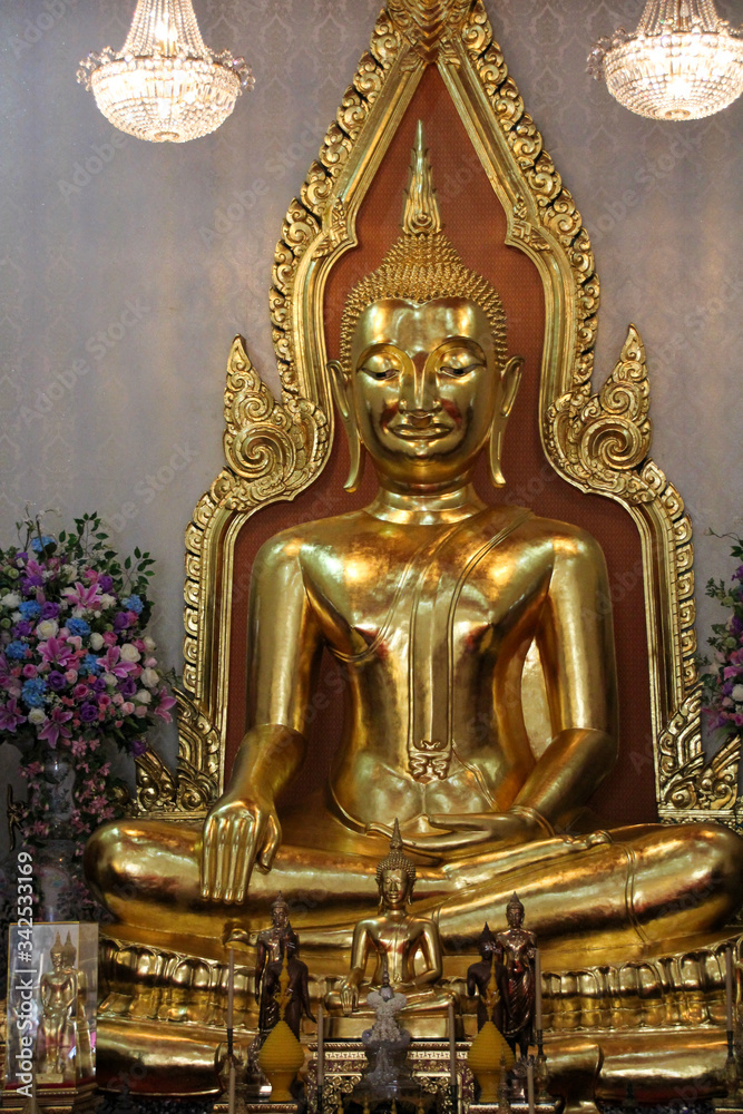 Golden sitting Buddha from Wat Traimit temple in Bangkok