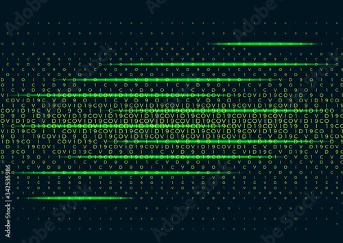 Coronavirus background halftone. Modern vector illustration. Covid-19 outbreak concept. Monochrome black and white geometric pattern. Graphic design geometric shape. Banner background.
