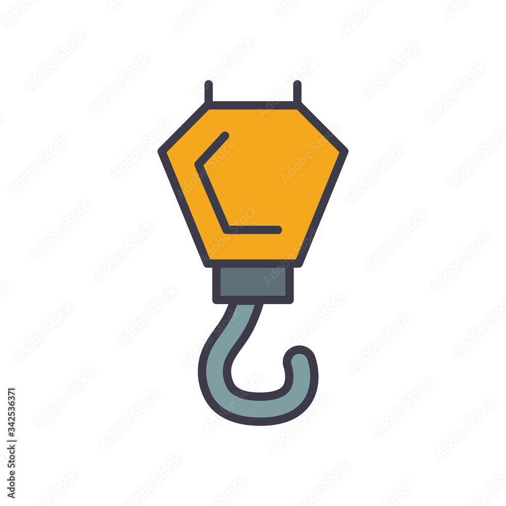 Isolated crane fill style icon vector design Isolated crane fill style icon vector design