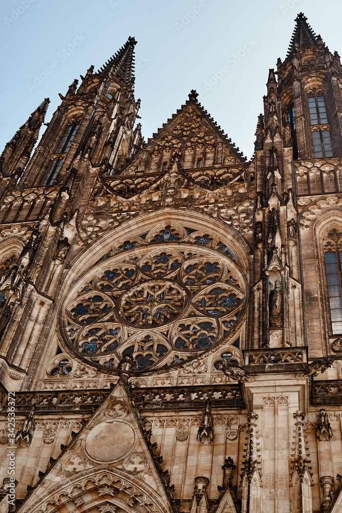 St. Vitus Cathedral. Church in Prague Castle, Czech Republic. 