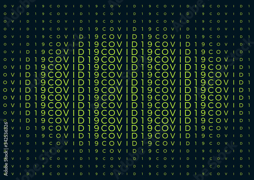 Coronavirus background halftone. Modern vector illustration. Covid-19 outbreak concept. Monochrome black and white geometric pattern. Graphic design geometric shape. Banner background.