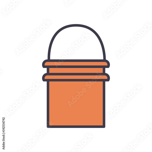 Isolated bucket fill style icon vector design