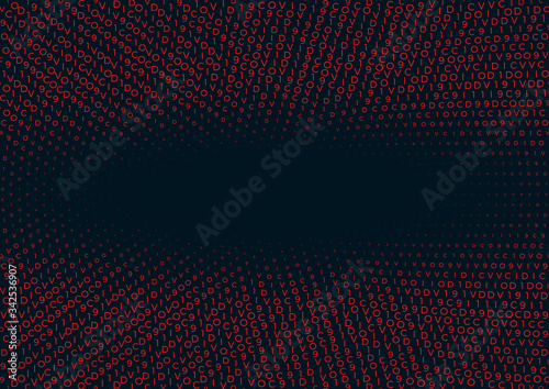 Coronavirus background halftone. Modern vector illustration. Covid-19 outbreak concept. Monochrome black and white geometric pattern. Graphic design geometric shape. Banner background.