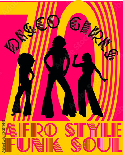 print and embroidery graphic design vector art on the theme of funk soul dance party
