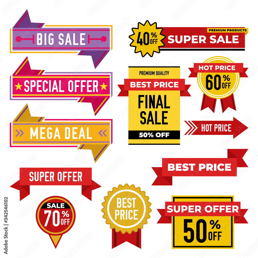Mega Sale Special Offer Collection Vector Pack