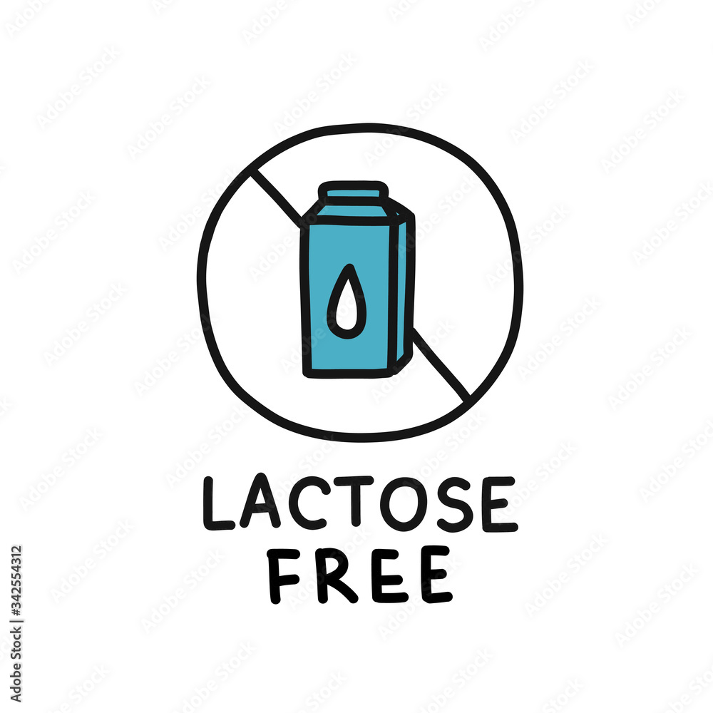 lactose free symbol doodle icon, vector illustration lactose free symbol doodle icon, vector illustration