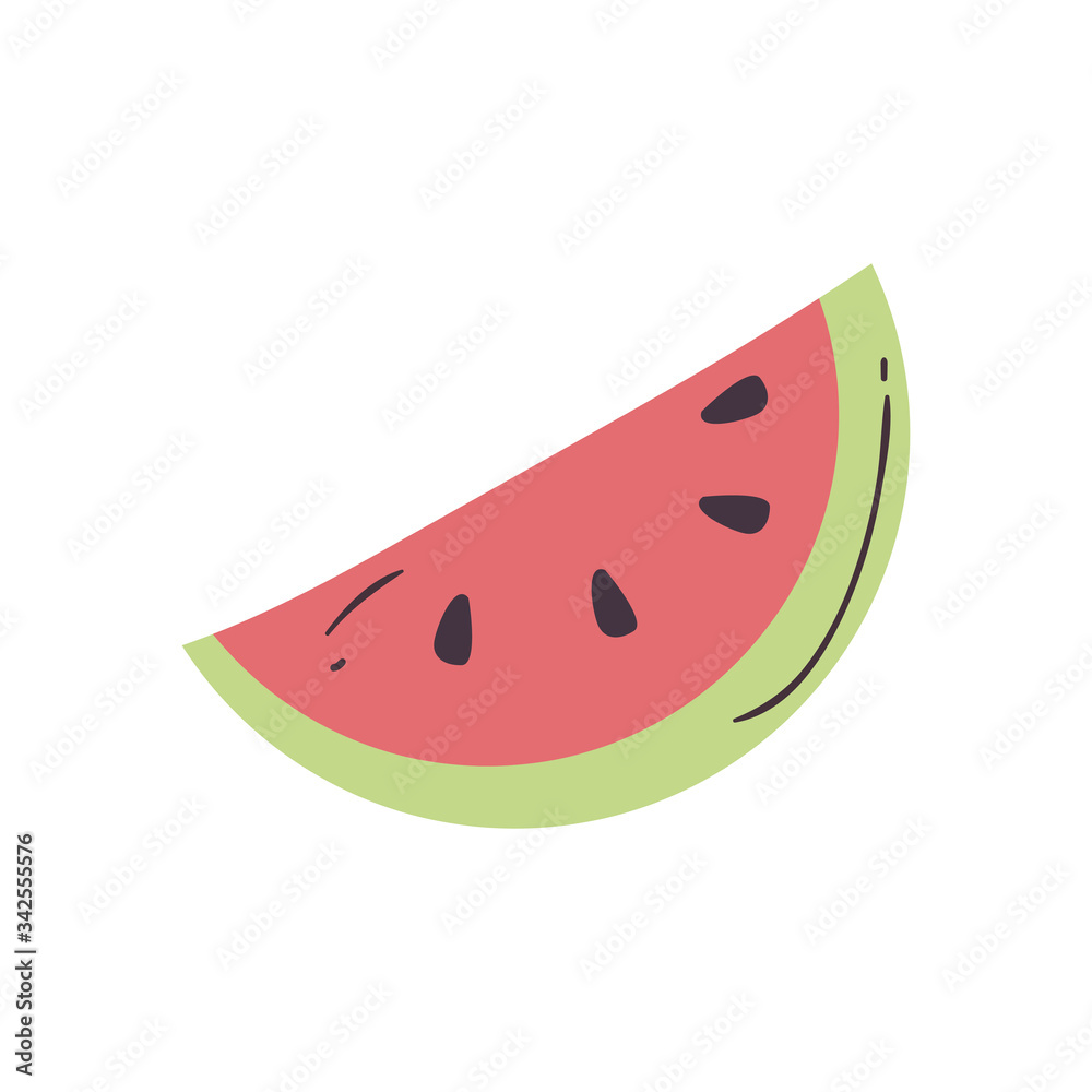 Isolated watermelon fruit flat style icon vector design Isolated watermelon fruit flat style icon vector design