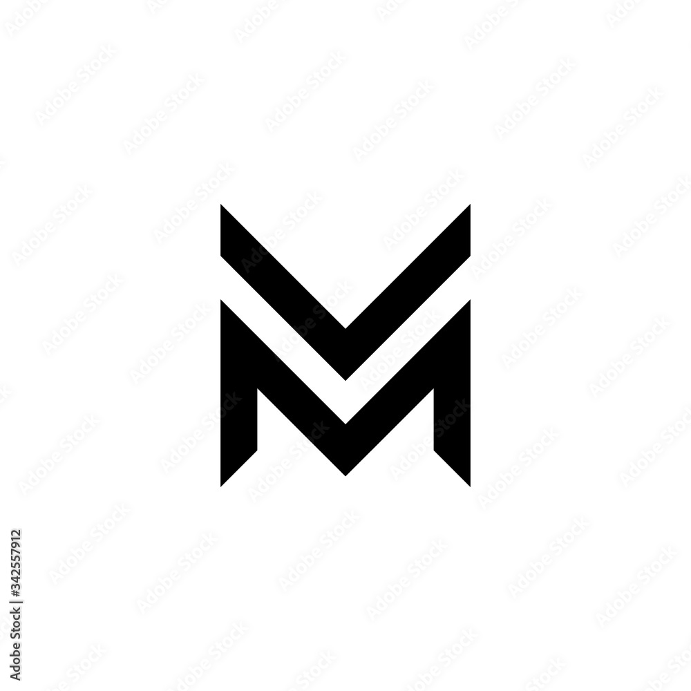 Modern minimalist letter MV/VM. Logo icon vector. Modern minimalist letter MV/VM. Logo icon vector.