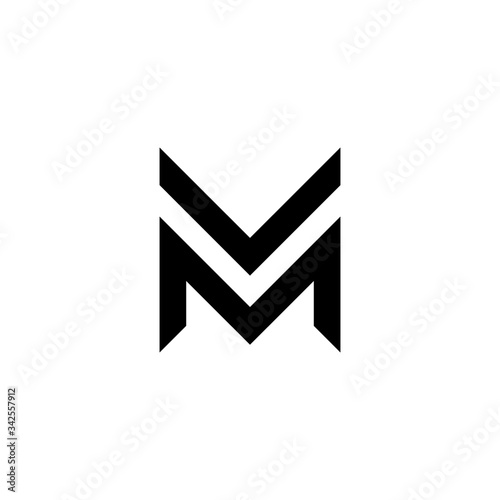 Modern minimalist letter MV/VM. Logo icon vector.