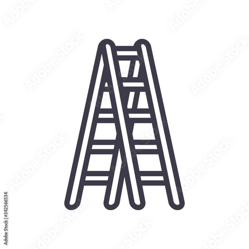 Isolated ladder line style icon vector design