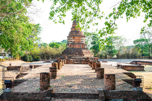 I-Kang temple or Wat I-Kang in Wiang Kum Kam archaeological site photo