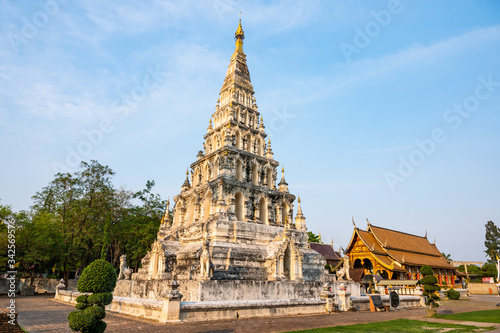Chedi Liem temple or Wat Chedi Liem in Wiang Kum Kam archaeological site photo