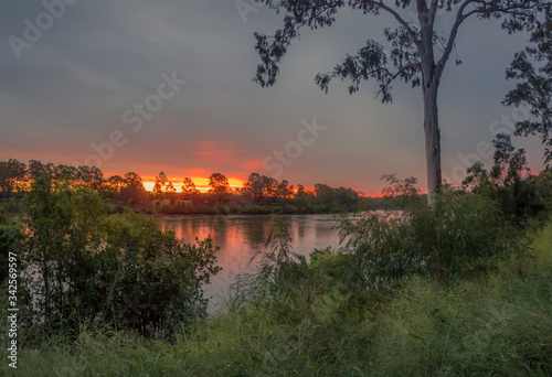 Beautiful Panoramic River Sunset © Kevin