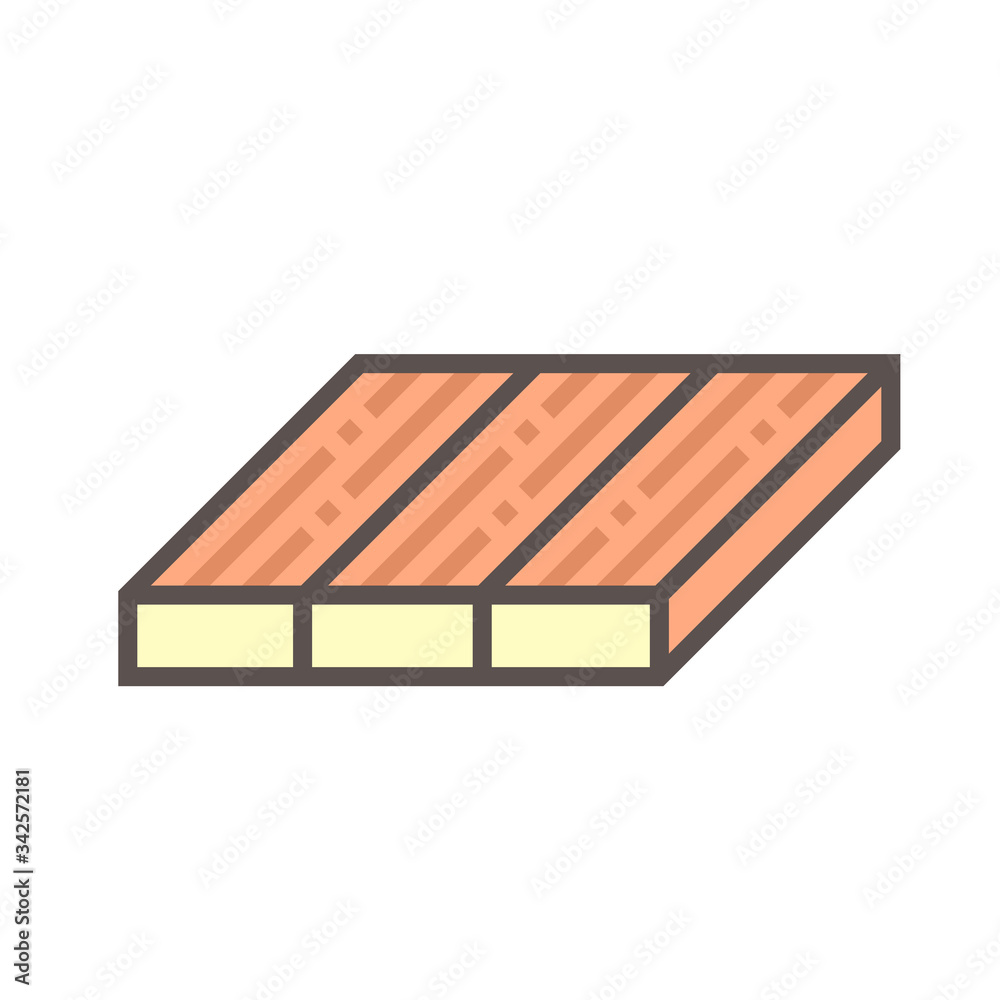 Wood floor and material vector icon design on white background.