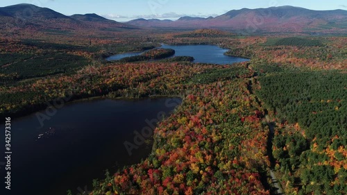New England fall foliage drone 4K