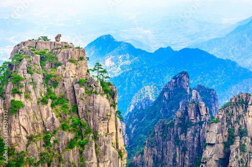 Huangshan mountain natural landscape in anhui,China.