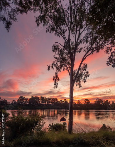 Portrait Mode Beautiful River Sunset © Kevin
