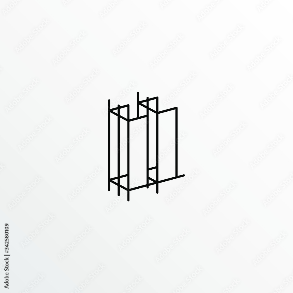 Initial Letter II with Architecture Graphic Logo Design Initial Letter II with Architecture Graphic Logo Design