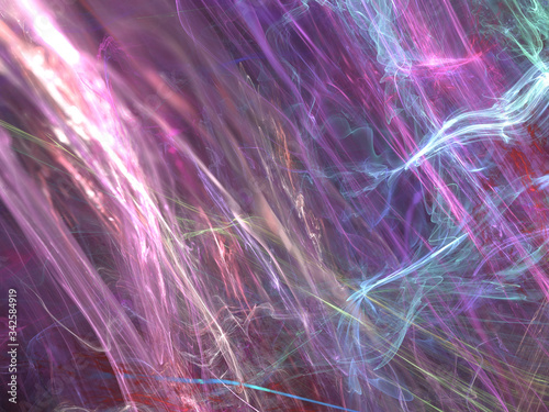 Abstract Colored Illustration - Soft Iridescent Colorful Cloud of Brilliant Energy, Glowing Plasma. Smoke, Energy Discharge, Digital Flames, Artistic Design. Minimal Soft Background Image