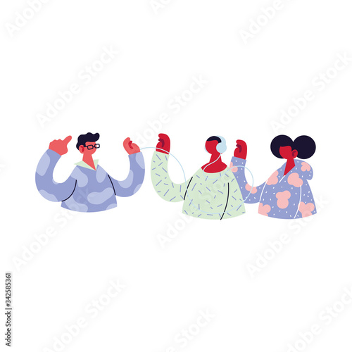 men sharing work methods online
