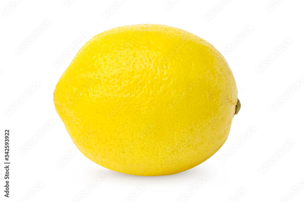 ripe lemon isolate on white background