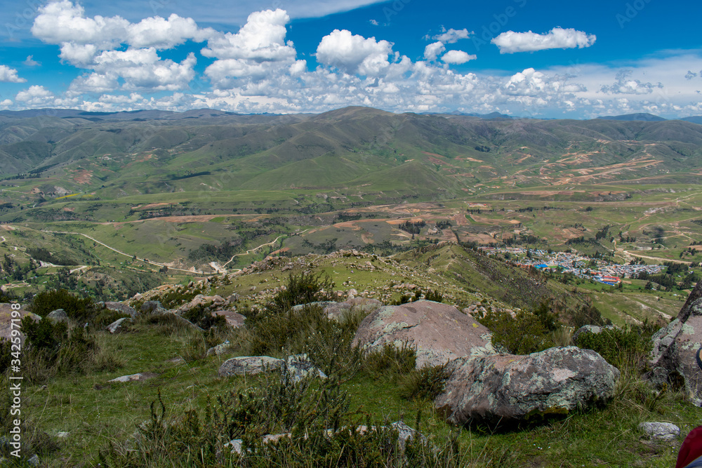 view from the hill high andean Cusco Peru