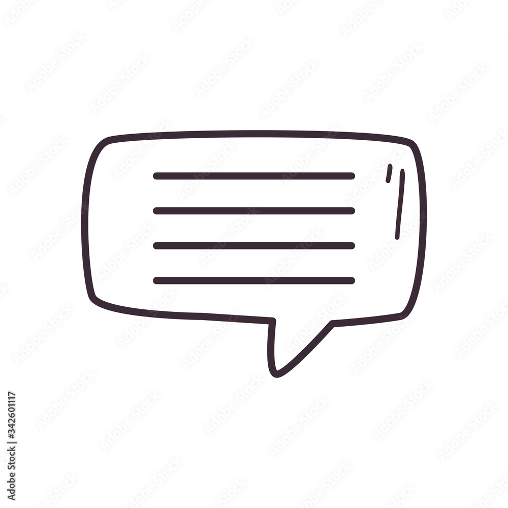 Isolated communication bubble line style icon vector design Isolated communication bubble line style icon vector design