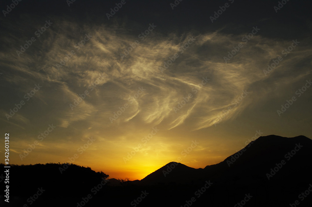 Por do Sol no Parque Natural do Gericinó em Nilópolis - Rio de Janeiro - Brasil. Por do Sol no Parque Natural do Gericinó em Nilópolis - Rio de Janeiro - Brasil.
