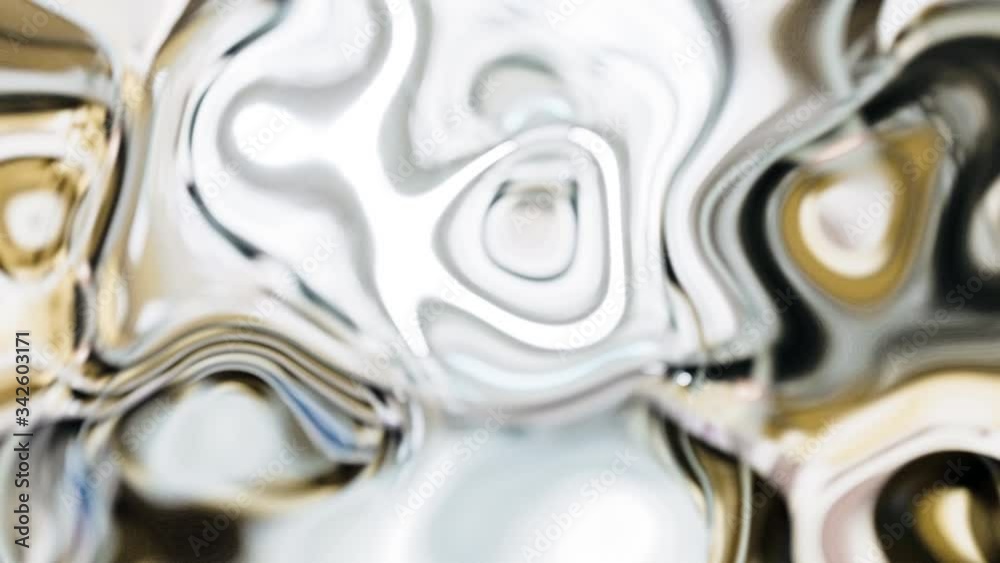 Abstract white silver gold and black liquid Flowing and rippling waves motion. Vibrant metallic texture. Luxury and elegant surface. Graphic design template. 3D Render with smooth reflection. Abstract white silver gold and black liquid Flowing and rippling waves motion. Vibrant metallic texture. Luxury and elegant surface. Graphic design template. 3D Render with smooth reflection.