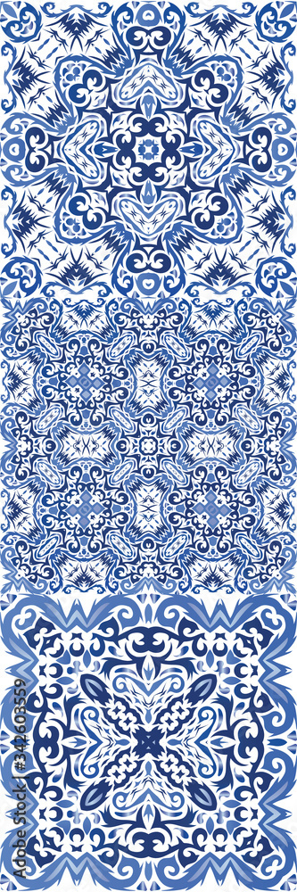 Antique azulejo tiles patchworks. Antique azulejo tiles patchworks.