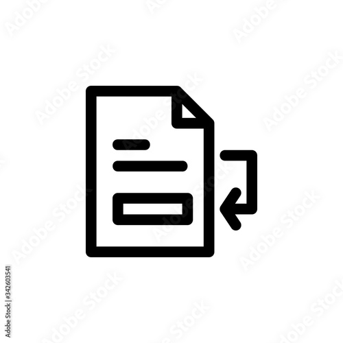 Insert Footnote Document User Interface Outline Icon Logo Vector Illustration 