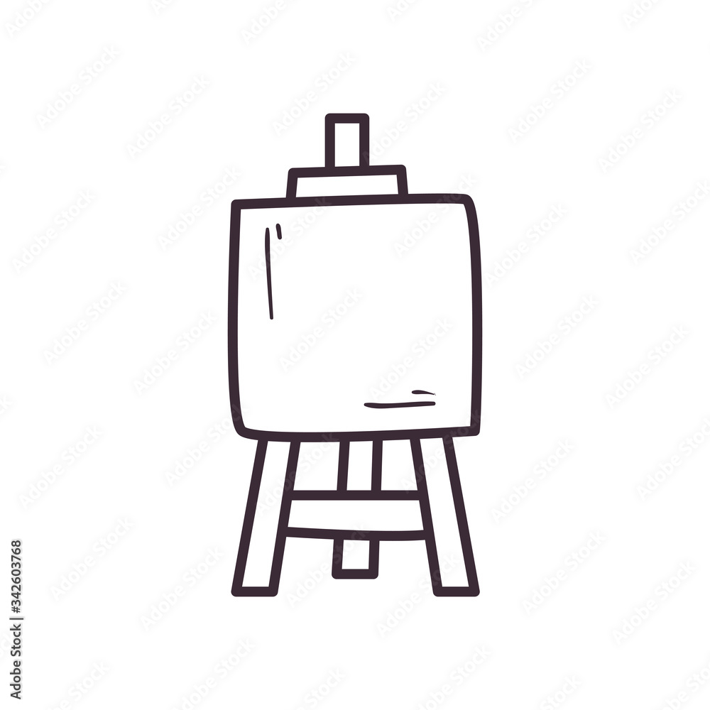 Paint board line style icon vector design Paint board line style icon vector design