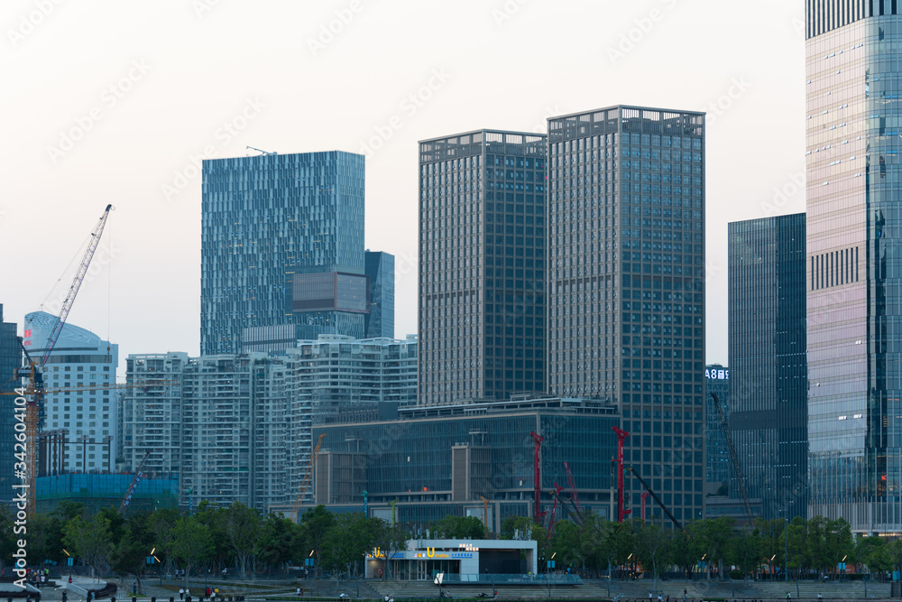 Naklejka premium Shenzhen Houhai financial district urban building complex