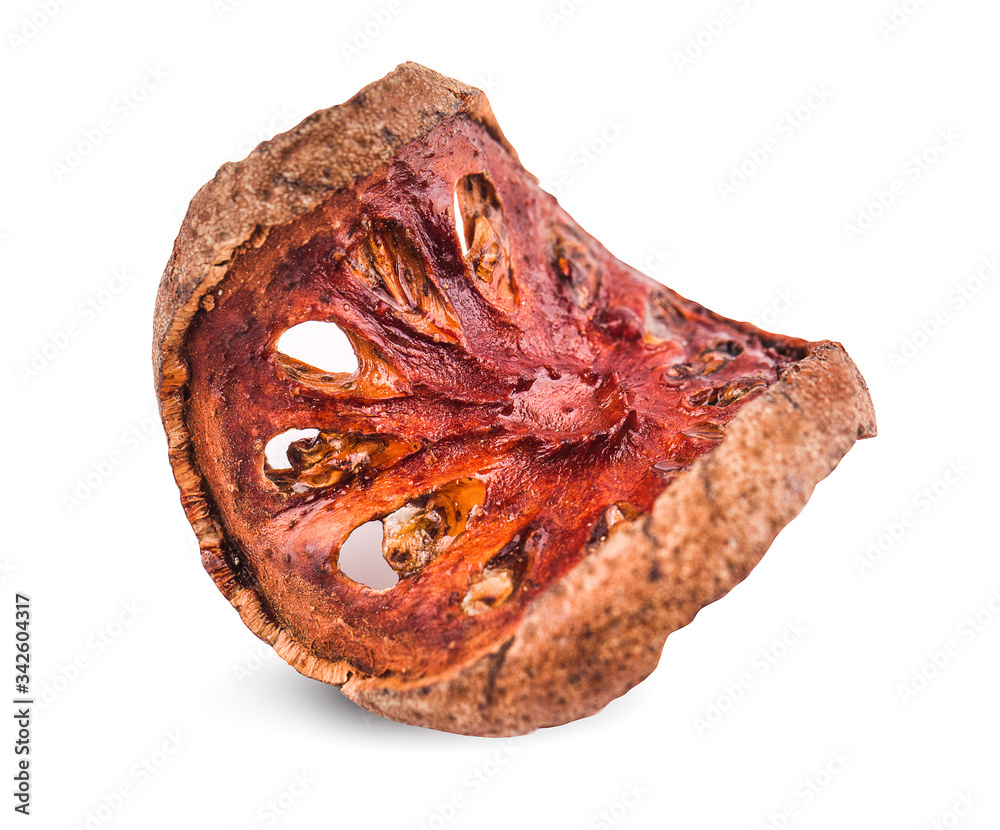 Obraz premium dried bale fruit tea on white background