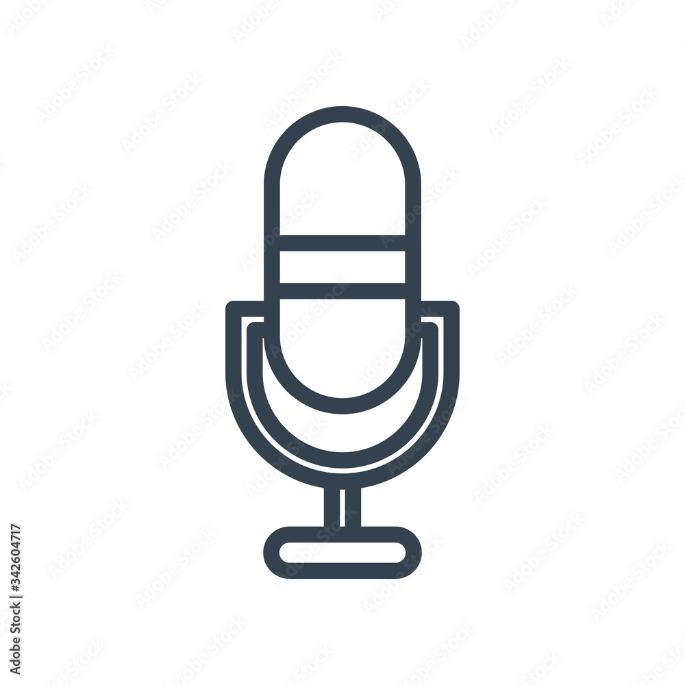 Music microphone line style icon line style icon vector design Music microphone line style icon line style icon vector design