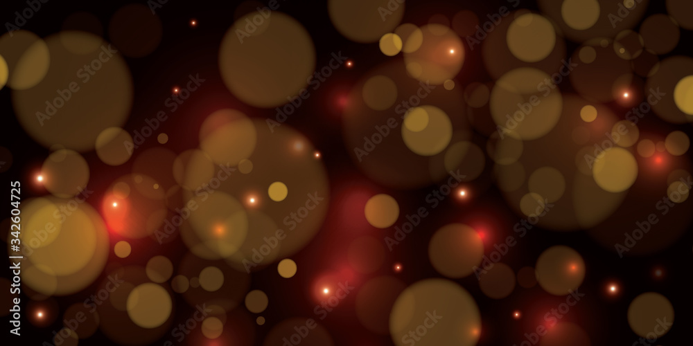 Obraz premium Vector background with golden bokeh dust, blur effect sparks