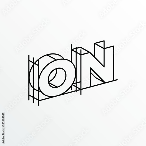 Initial Letter ON with Architecture Graphic Logo Design