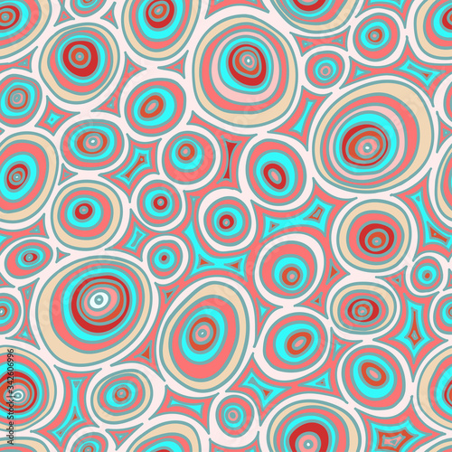 geometric pattern with circles in vector in color