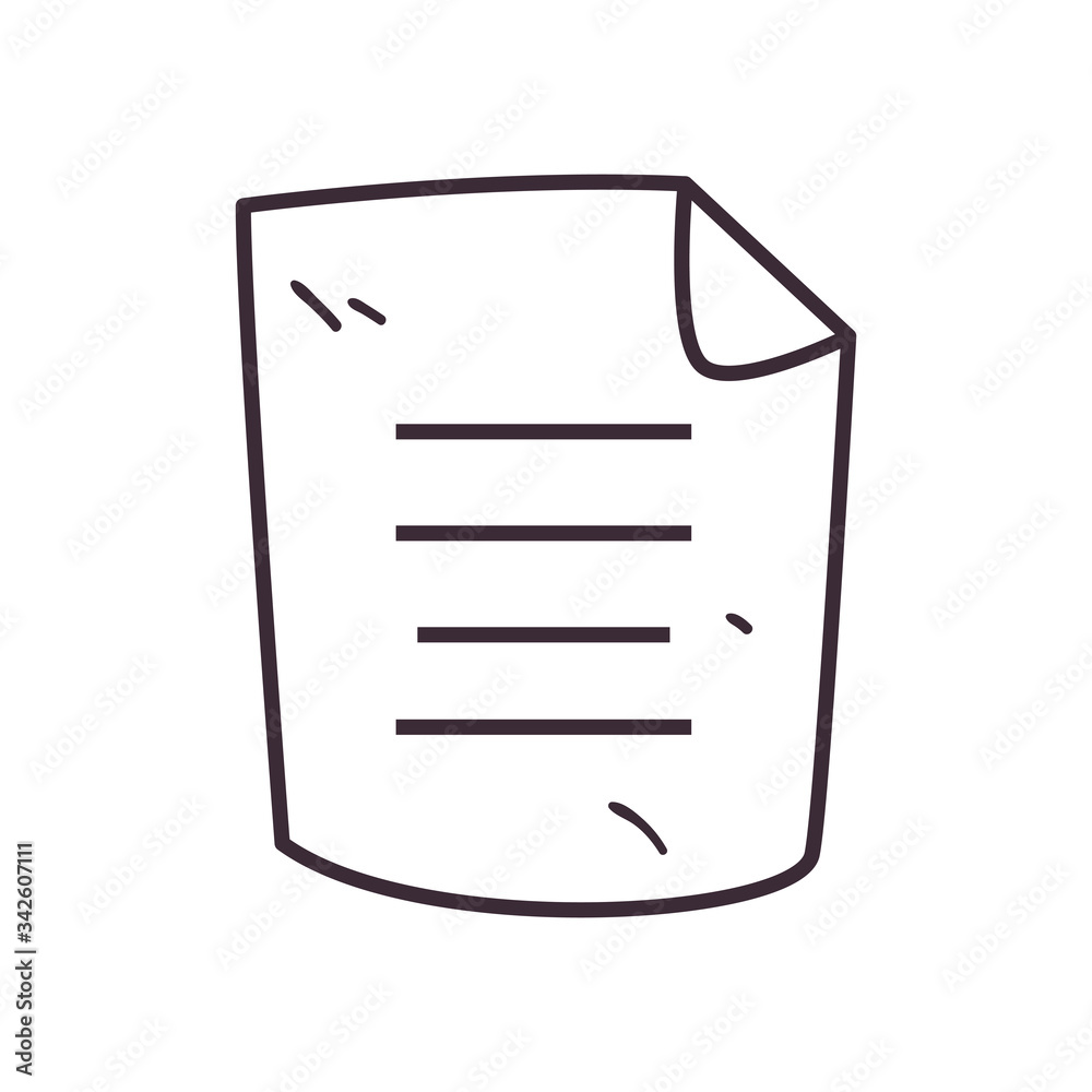Isolated data document line style icon vector design Isolated data document line style icon vector design