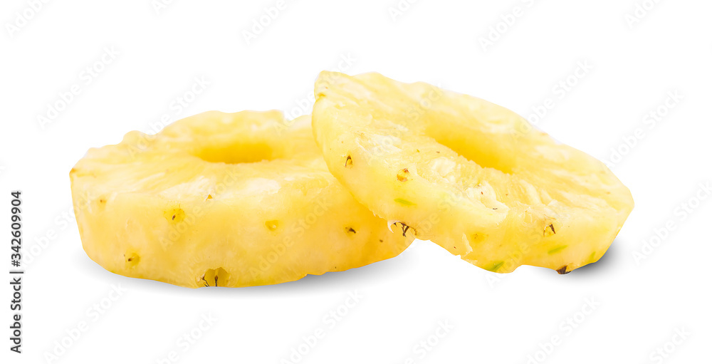 slice pineapple fruit isolated on white background slice pineapple fruit isolated on white background