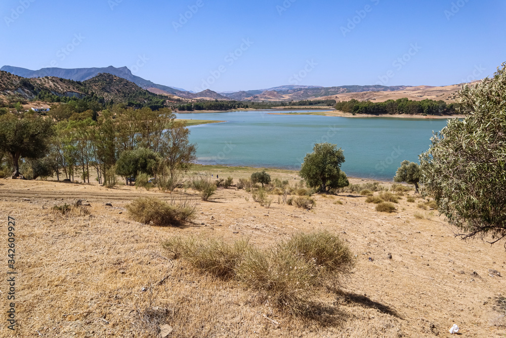 View over the water from an old Spanish village, beautiful landscape Spain View over the water from an old Spanish village, beautiful landscape Spain