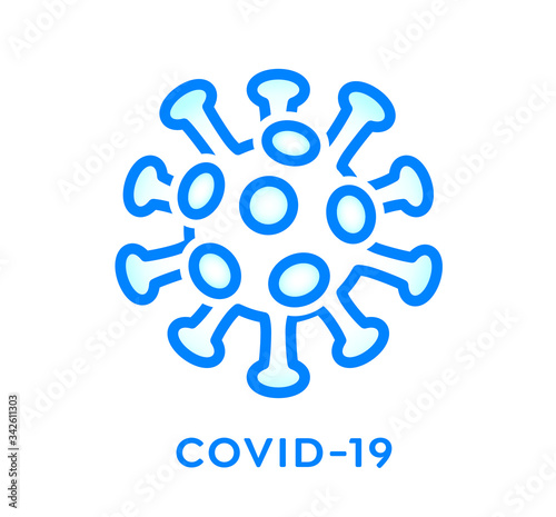 Coronavirus 2019-nCoV. Creative Corona virus cell vector icon.